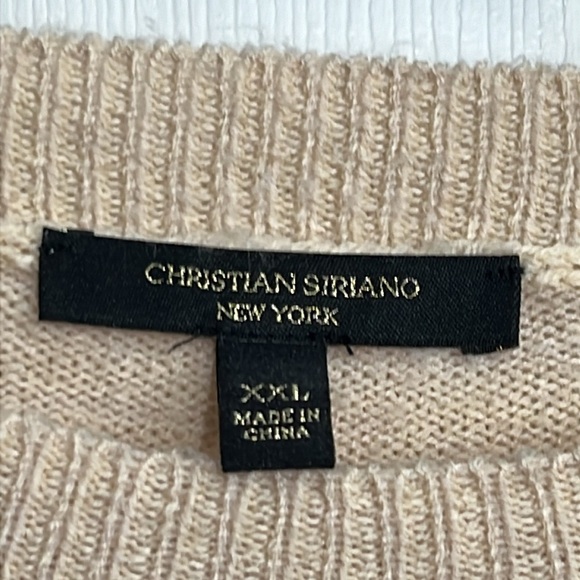 Christian Siriano Women’s Sweater - Size XXL Beige Open Knit - Long sleeves - Picture 3 of 6